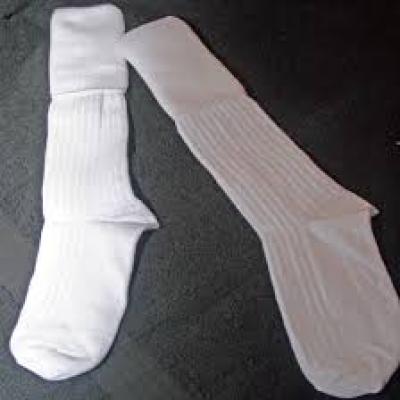 Scholastic Plain White Socks Large